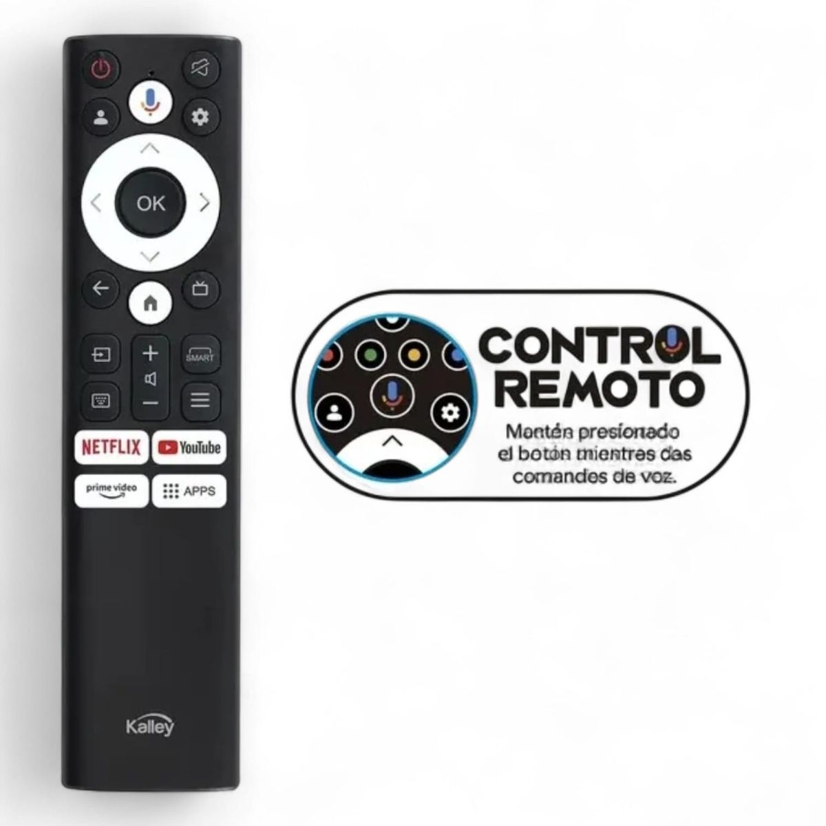 GENERICO - Control Remoto para TV Kalley Con Mando de Voz Gtv