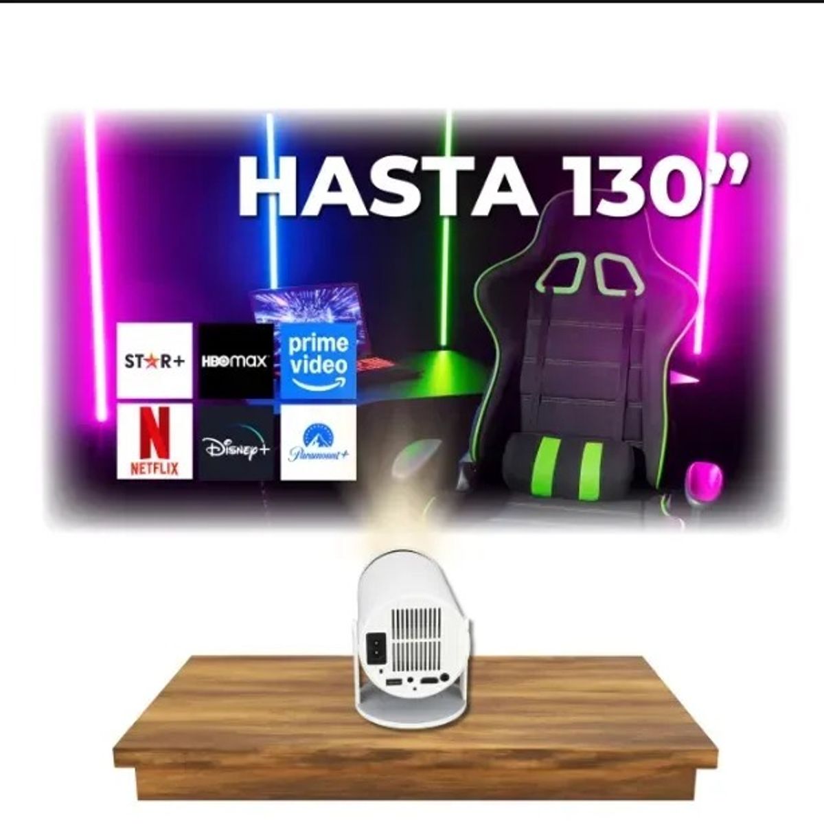 GENERICO - Proyector Smart Tv Gaming Ciné En Casa Proyector Streaming + 10000 Juegos