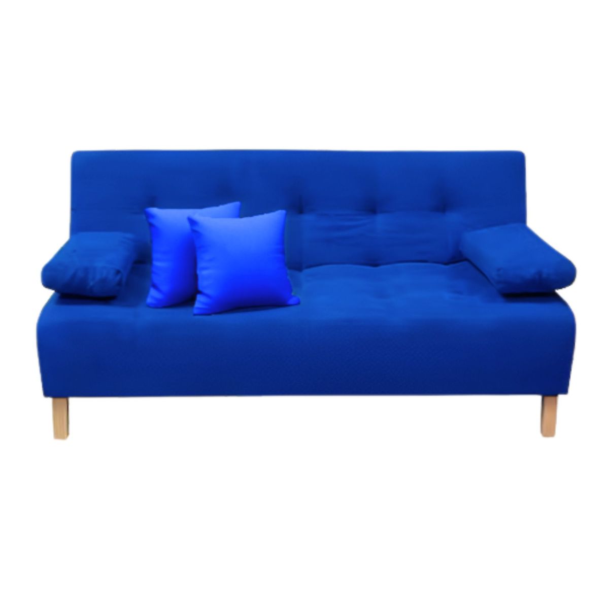 GENERICO - SOFACAMA MOLLY 3 PUESTOS COLOR PETROLEO 180X100X35 + 2 COJINES