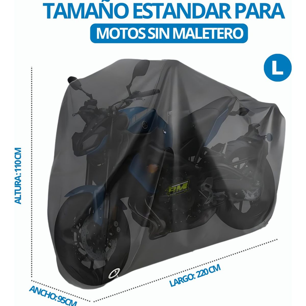 GENERICO - Carpa Impermeable Moto Pijama Argolla Metalica Con Malla Negro