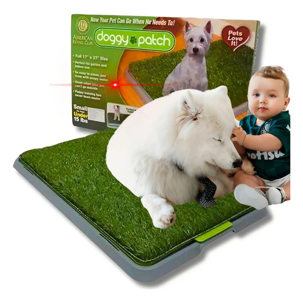 GENERICO - Tapete De Entrenamiento Potty Patch Verde Para Perros Grandes  Higiénico y Reutilizable 68x42 cm