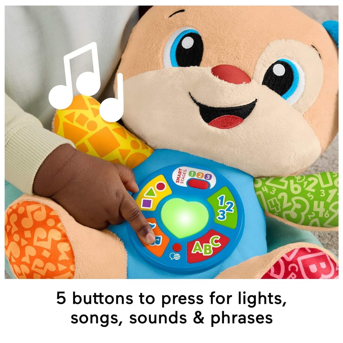FISHER PRICE - Perrito Fisher Price Aprende Conmigo 4 Idiomas Luces Sonidos