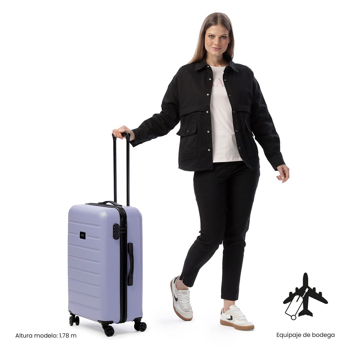 TOTTO - Maleta De Bodega 23 Kg Harbor Morado Para Mujer Totto
