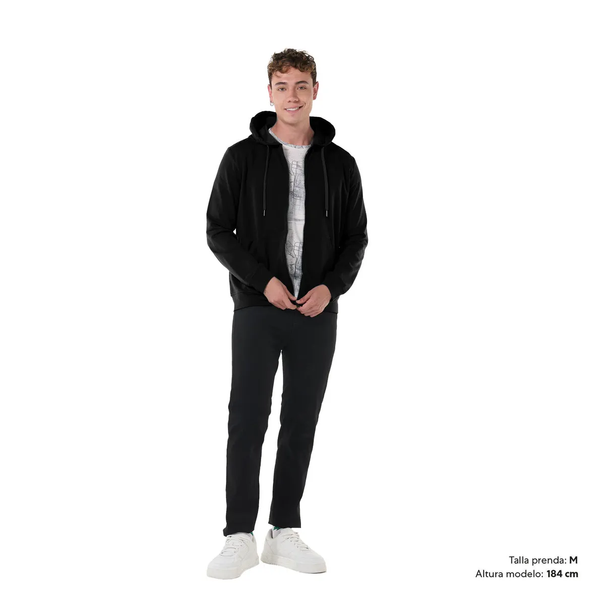 TOTTO - Buzo Tipo Hoodie Tawen Negro Para Hombre Totto