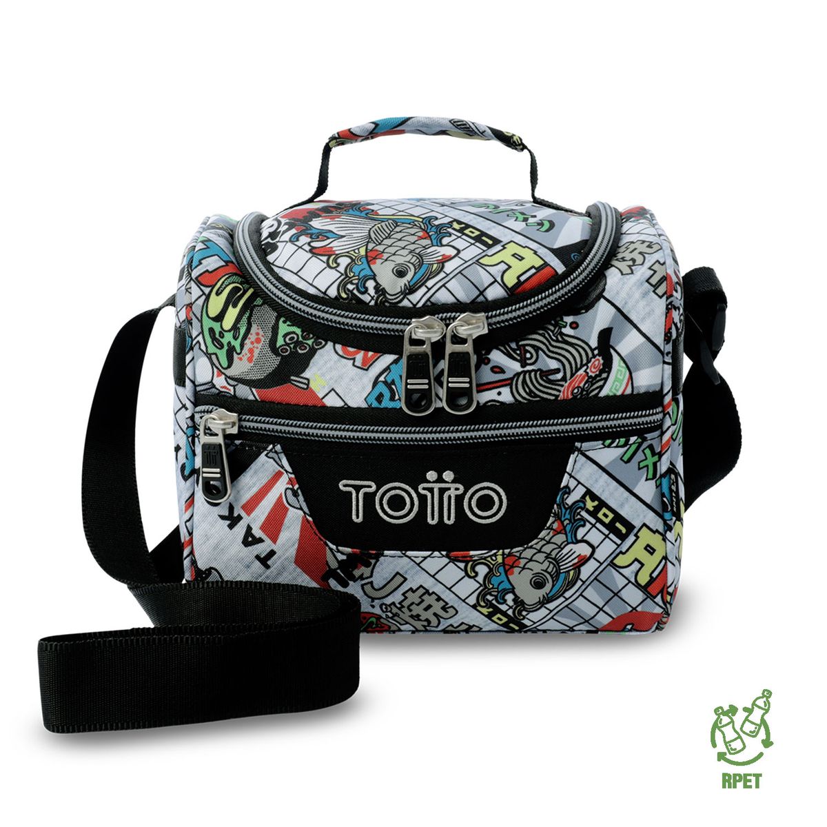 TOTTO - Lonchera Con Porta Comidas Pizarra Gris Hombre Totto