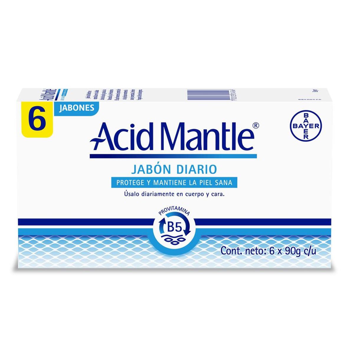 ACID MANTLE - Acid Mantle Jabón en Barra 6 Unidades 90g