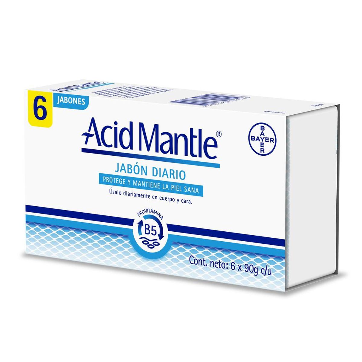 ACID MANTLE - Acid Mantle Jabón en Barra 6 Unidades 90g
