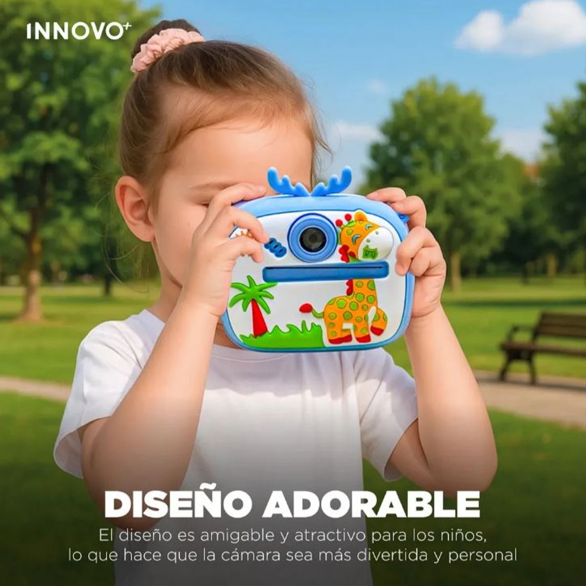 INNOVA - Cámara Instantánea Para Niños Impresión Térmica Fotos Y Video Azul Azul