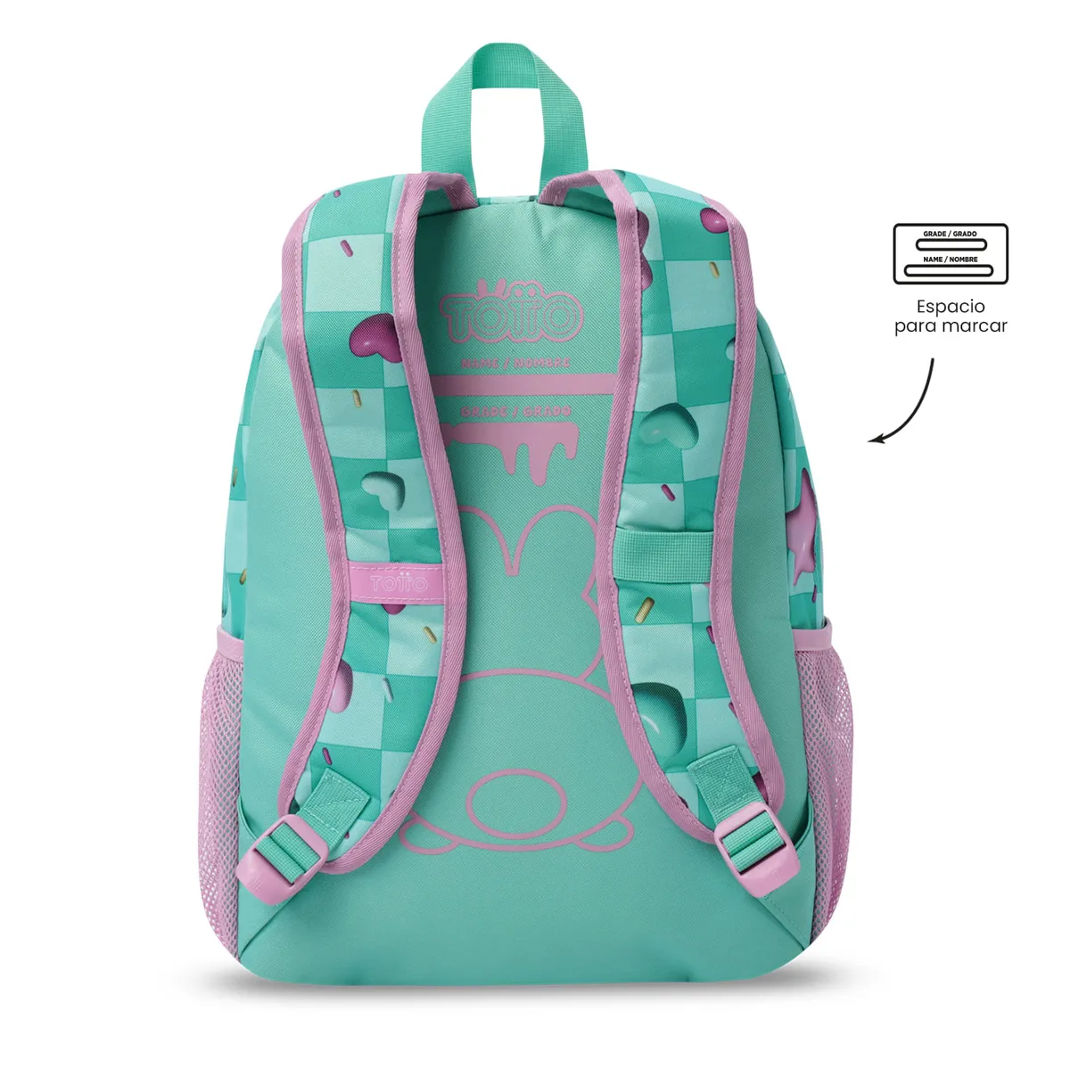 TOTTO - KIT X3 BUNNY PUMP MORRAL M + LONCHERA M + MULTIUSO L