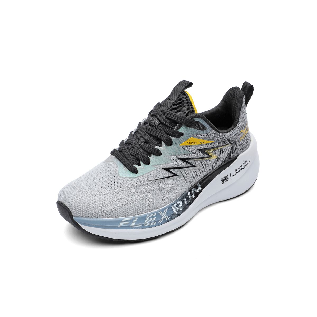 TELLENZI - Tenis Running Hombre Gris-Amarillo Tellenzi H-032