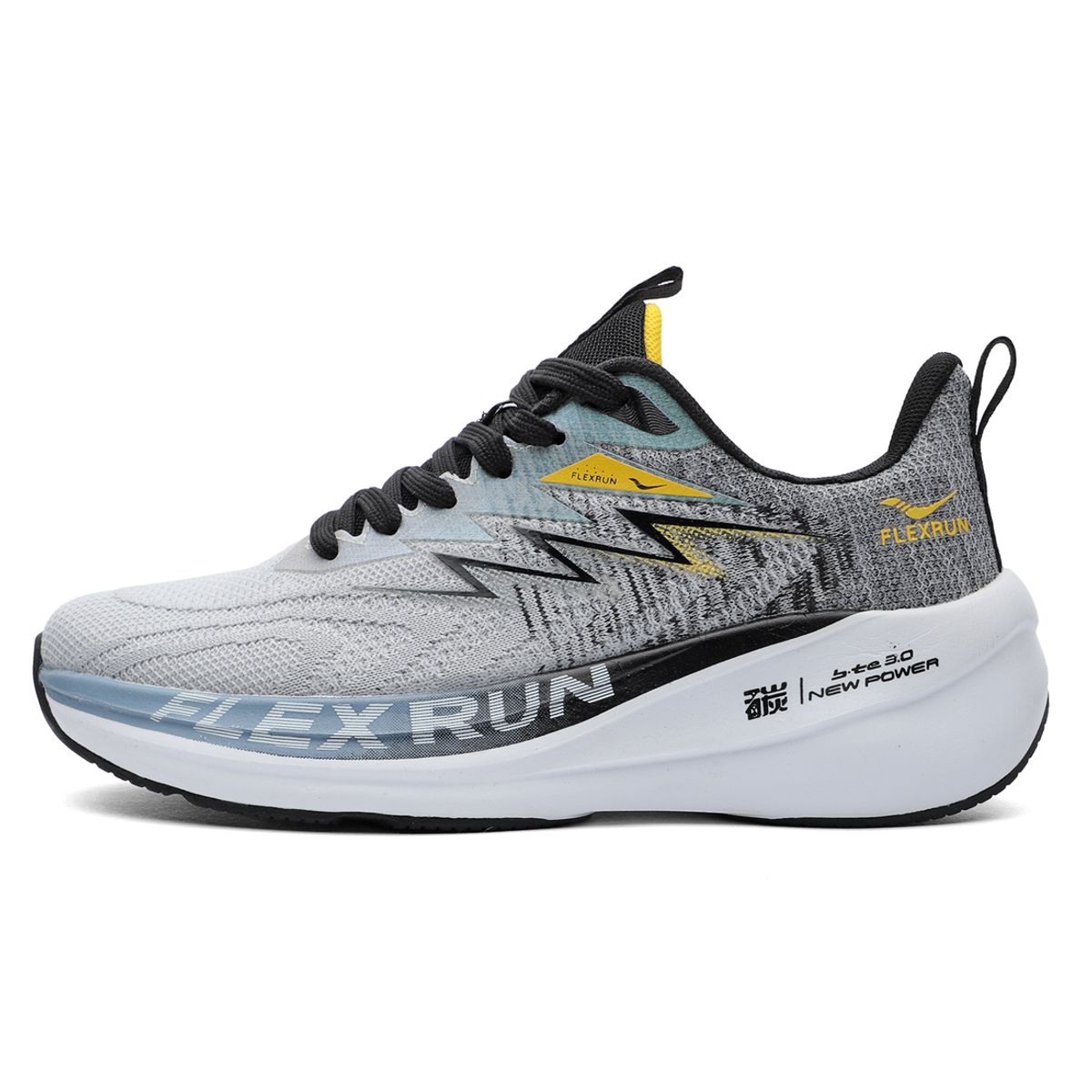 TELLENZI - Tenis Running Hombre Gris-Amarillo Tellenzi H-032