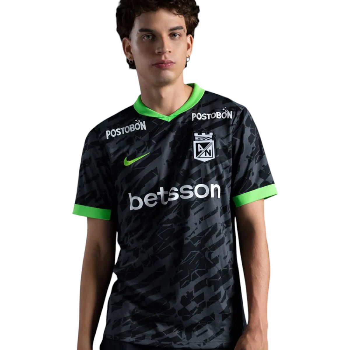 NIKE - camiseta Nike Atletico nacional JSY SS STAD 3R Hombre-Negro