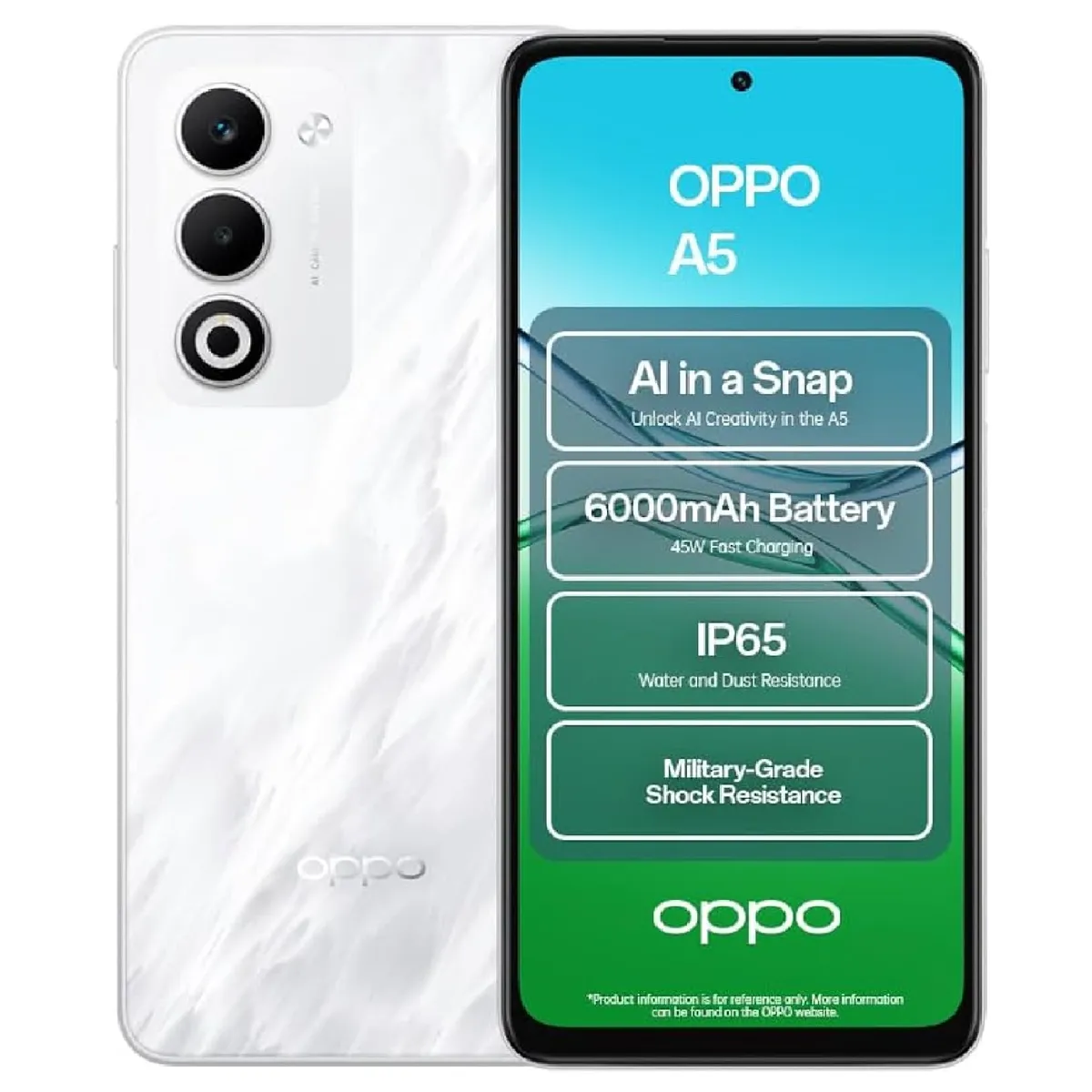 OPPO - CELULAR OPPO A5 4G 256GB 4+4 RAM- BLANCO