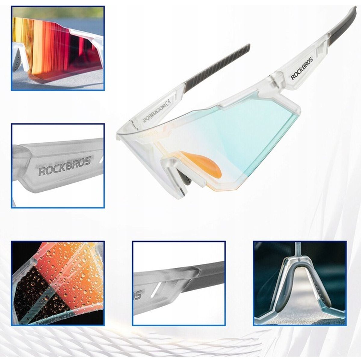 ROCKBROS - Gafas Fotocromáticas Rockbros Uv400 Ciclismo Running Moto