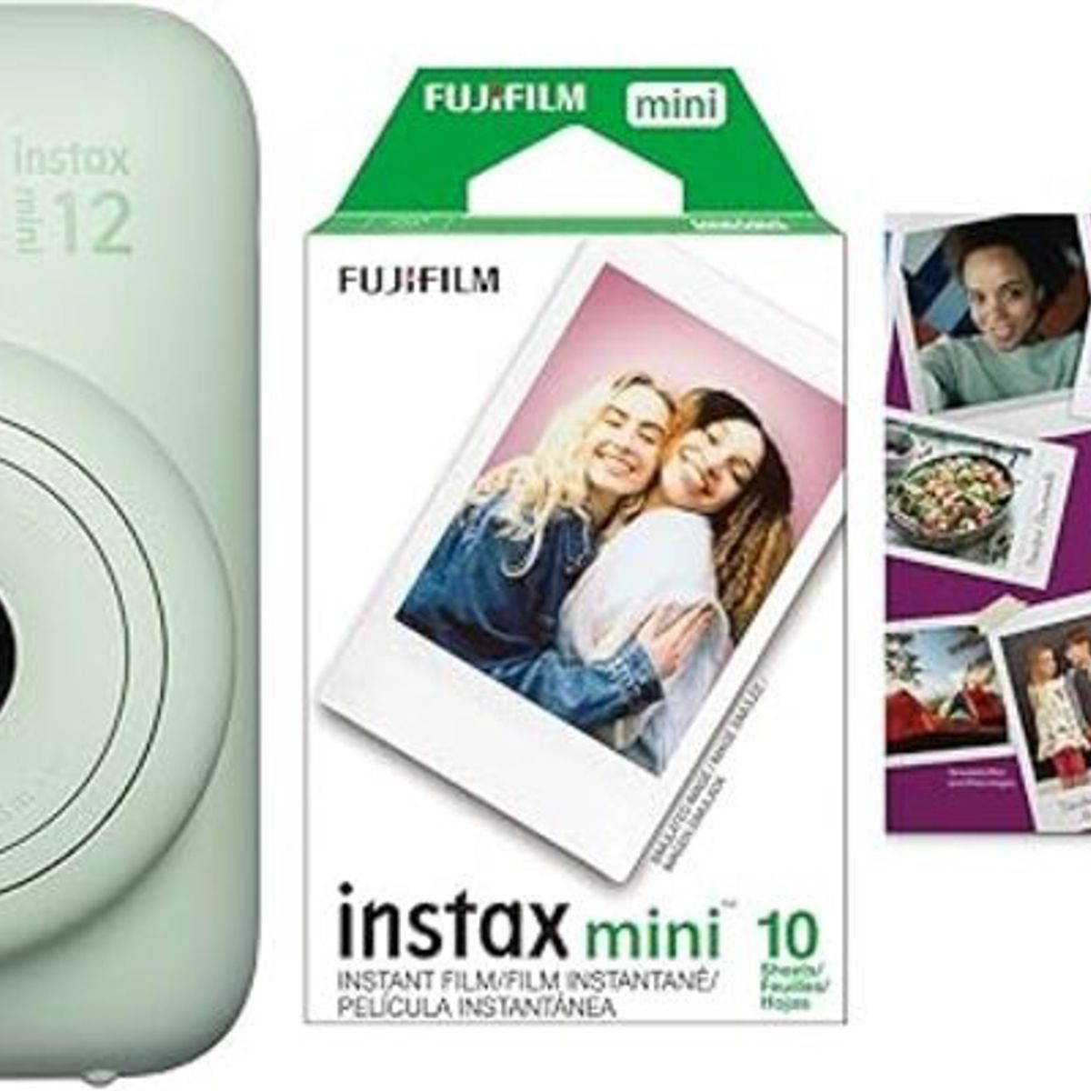 FUJIFILM - Cámara Instantánea FujiFilm Instax Mini 12 + 1 paquete x 10 películas de impresión instantánea Instax