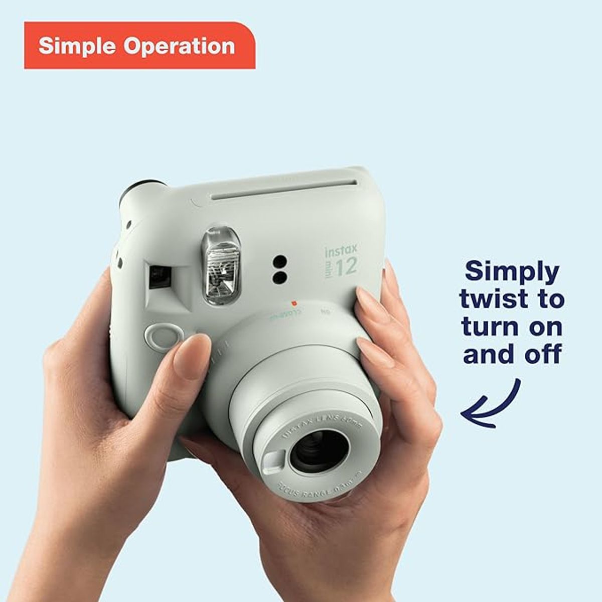 FUJIFILM - Cámara Instantánea FujiFilm Instax Mini 12 + 1 paquete x 10 películas de impresión instantánea Instax