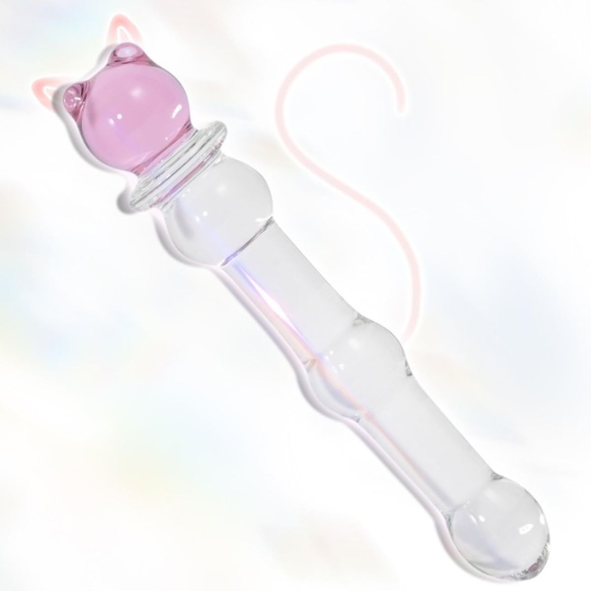 GENERICO - Plug Anal En Vidrio en Forma de Gato
