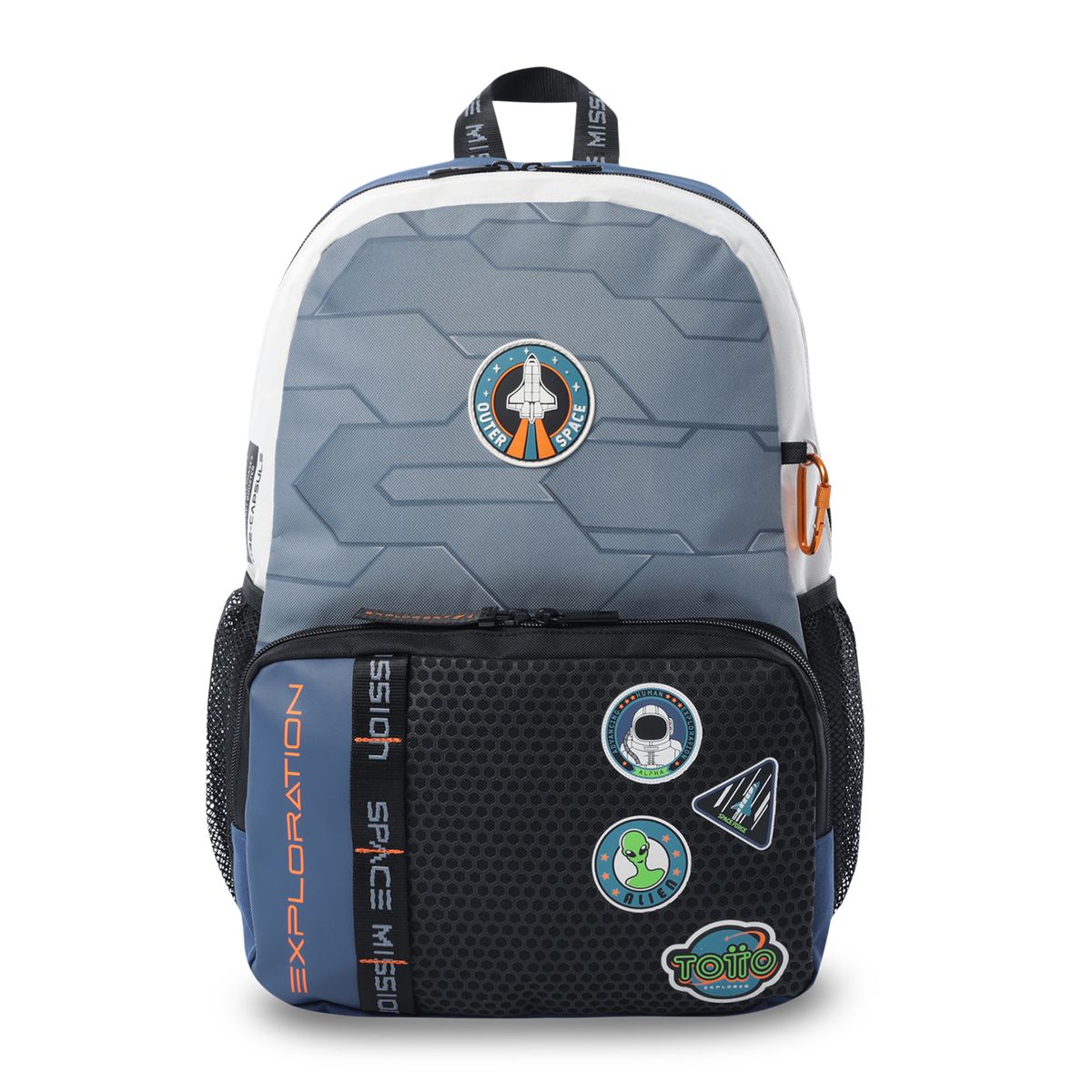 TOTTO - Morral Mochila Escolar Gemini 2 M Niño Negro Totto