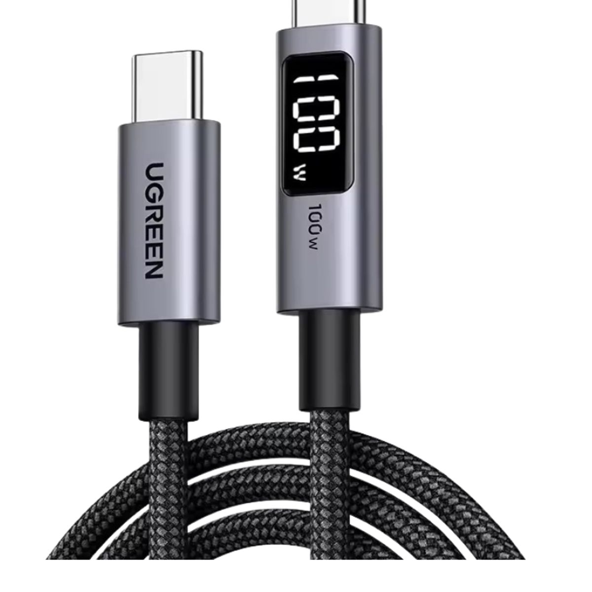 UGREEN - Cable Tipo C A Tipo C 100w 2m Con Pantalla Led Ugreen 65863