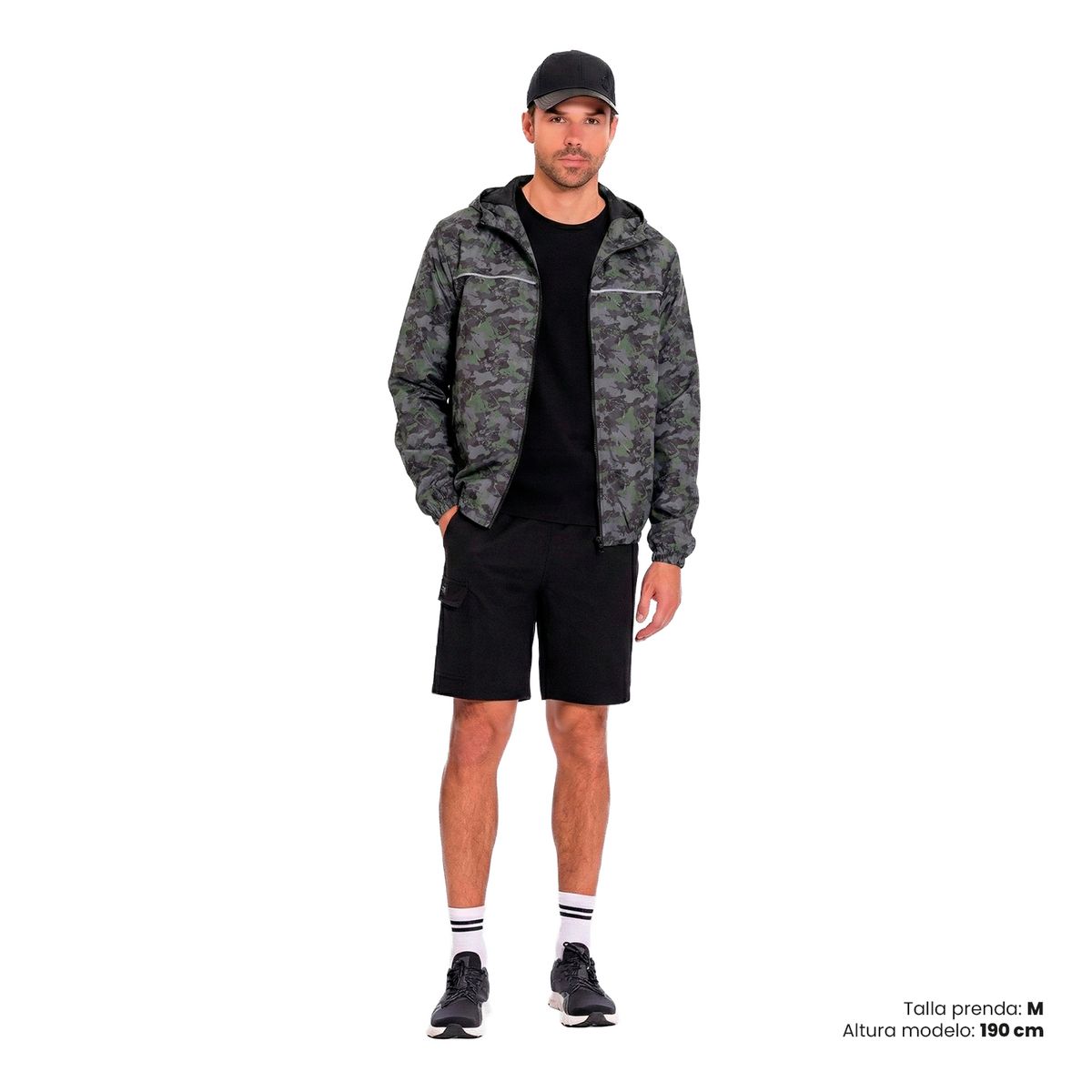 TOTTO - Chaqueta Liviana Con Capota Mosculer Verde Hombre Totto