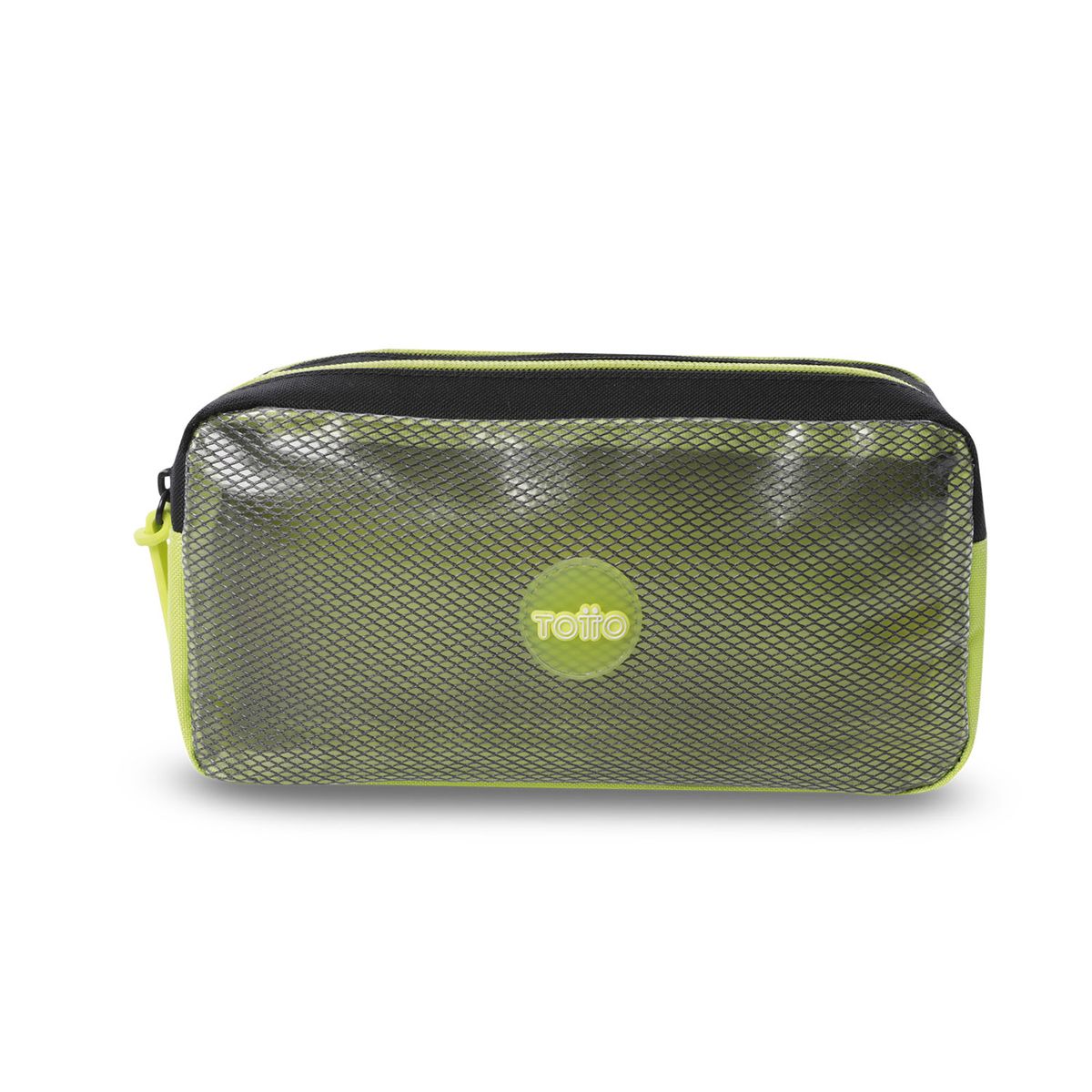 TOTTO - Cartuchera Multiuso Escolar Mesh Black Niño Negro Totto