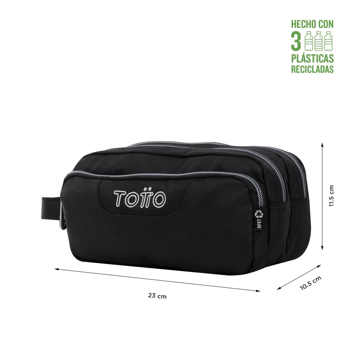 TOTTO - Cartuchera Multiusos Agapec Negra