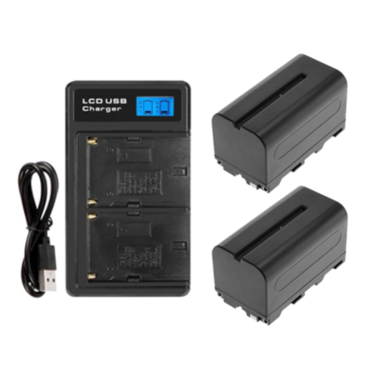 GENERICO - Kit de 2 baterías NP-F970 con cargador doble – Digital