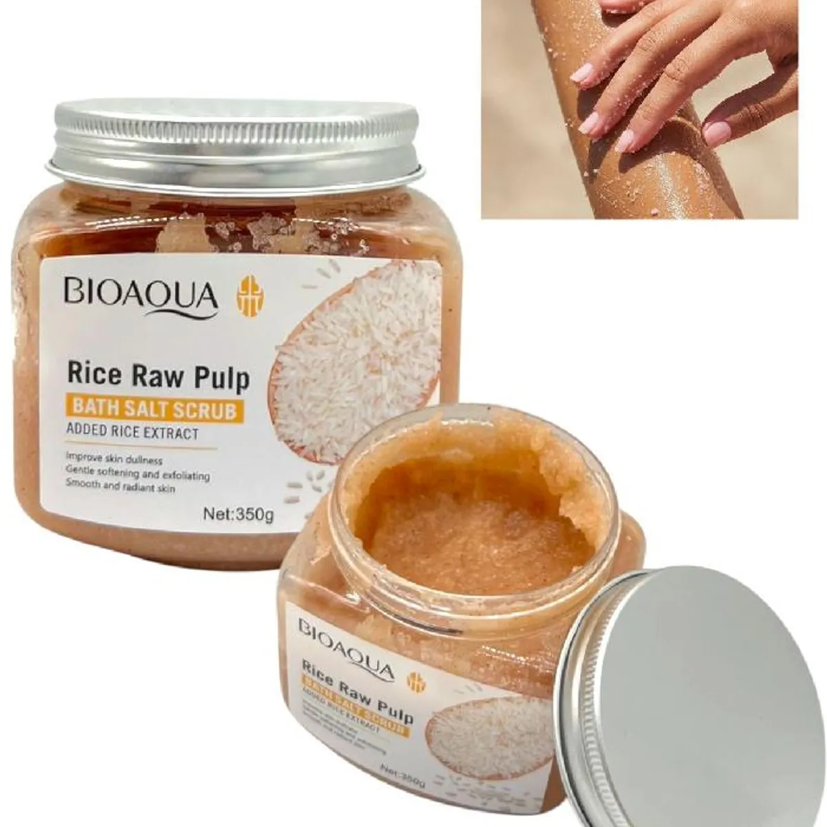 BIOAQUA - Exfoliante De Sales De Baño De Arroz 350 g Bioaqua