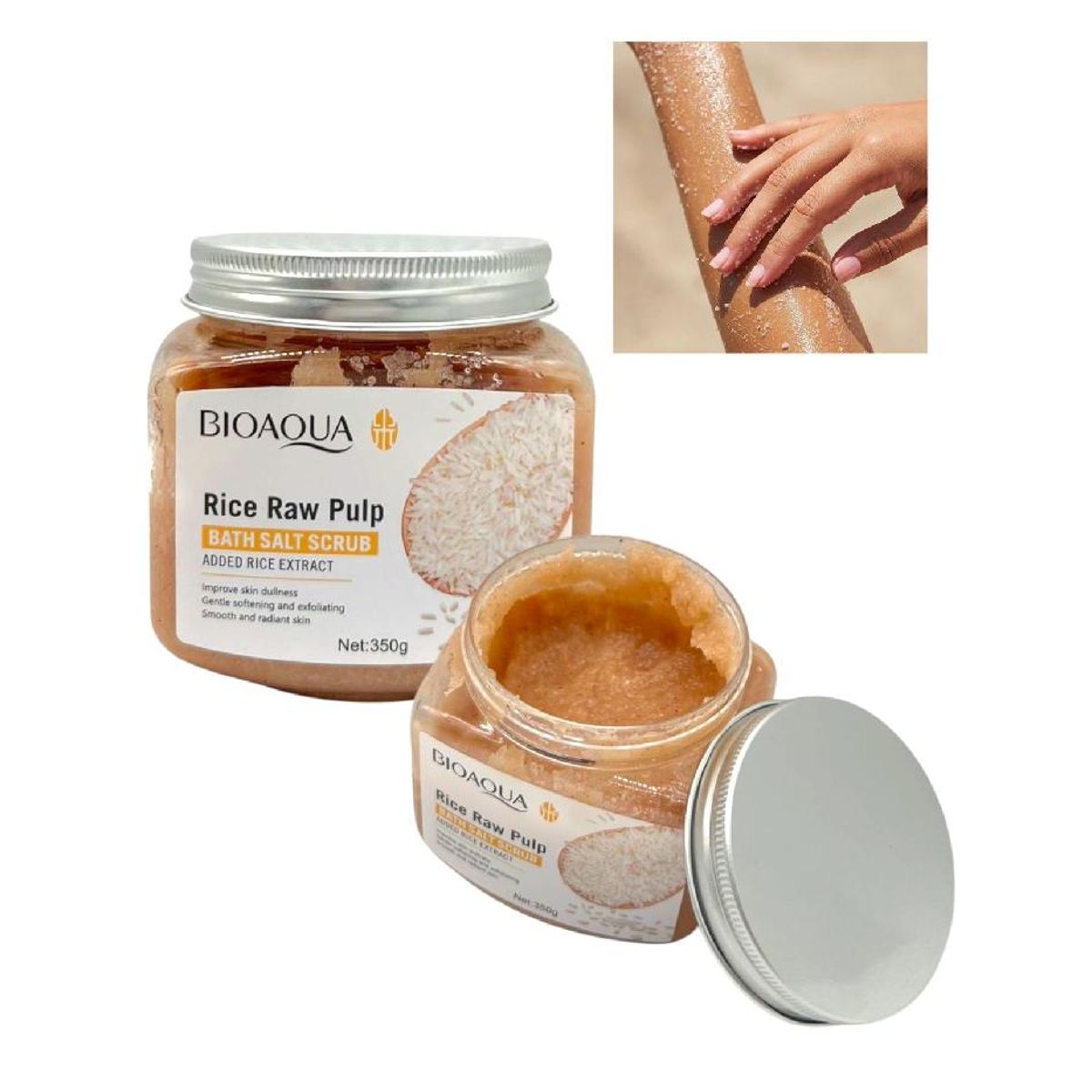 BIOAQUA - Exfoliante De Sales De Baño De Arroz 350 g Bioaqua