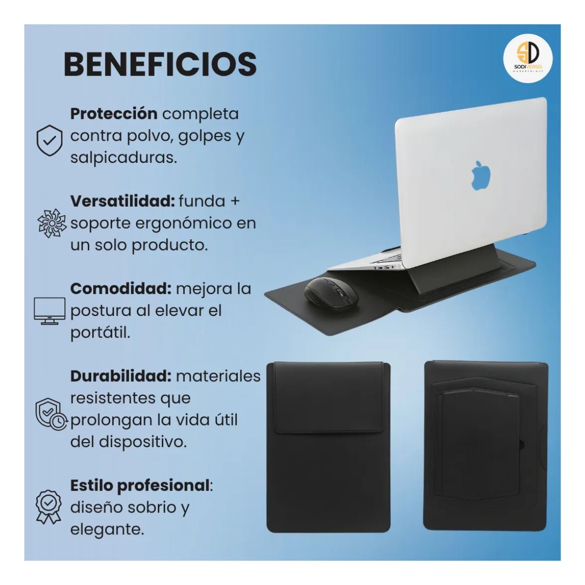 GENERICO - Funda Portátil 156 Protectora Estuche Multifuncional Forro