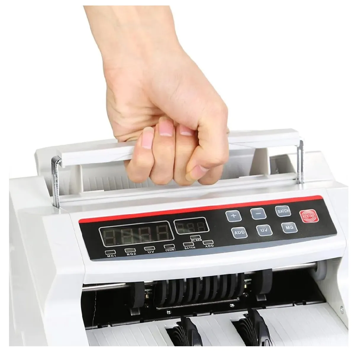 GENERICO - Maquina Contadora de Billetes y Monedas con Detector de Billetes Falsos
