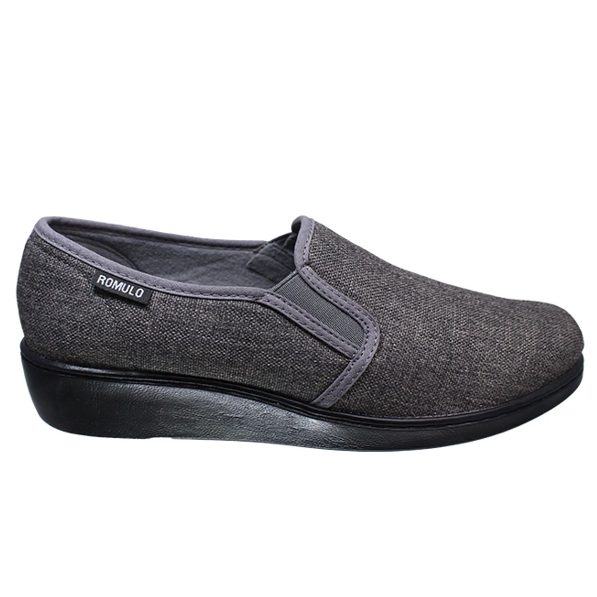 ROMULO - Zapato Romulo Tela Mocasín Tacón Corrido