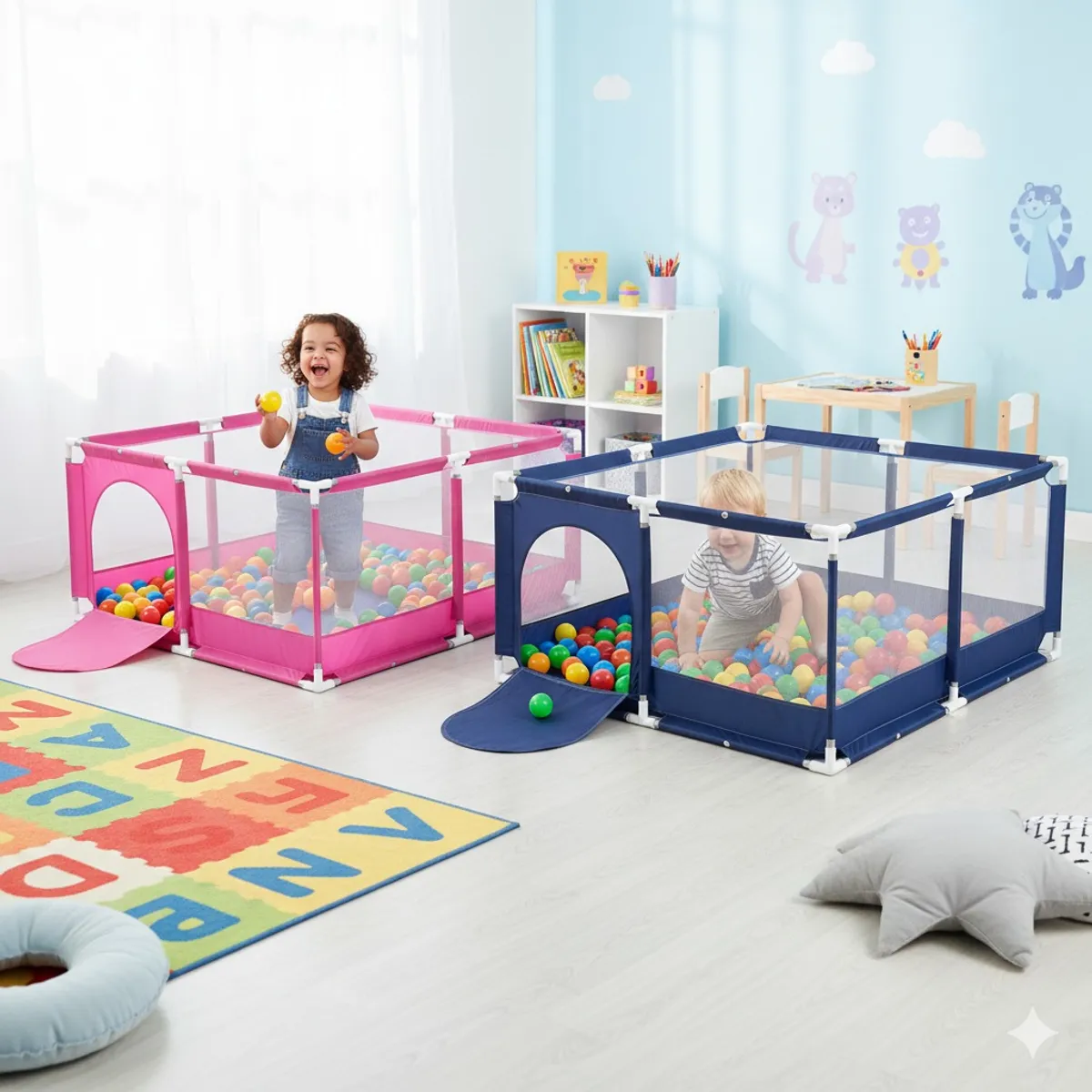 BABY ON - Corral piscina con pelotas para bebe