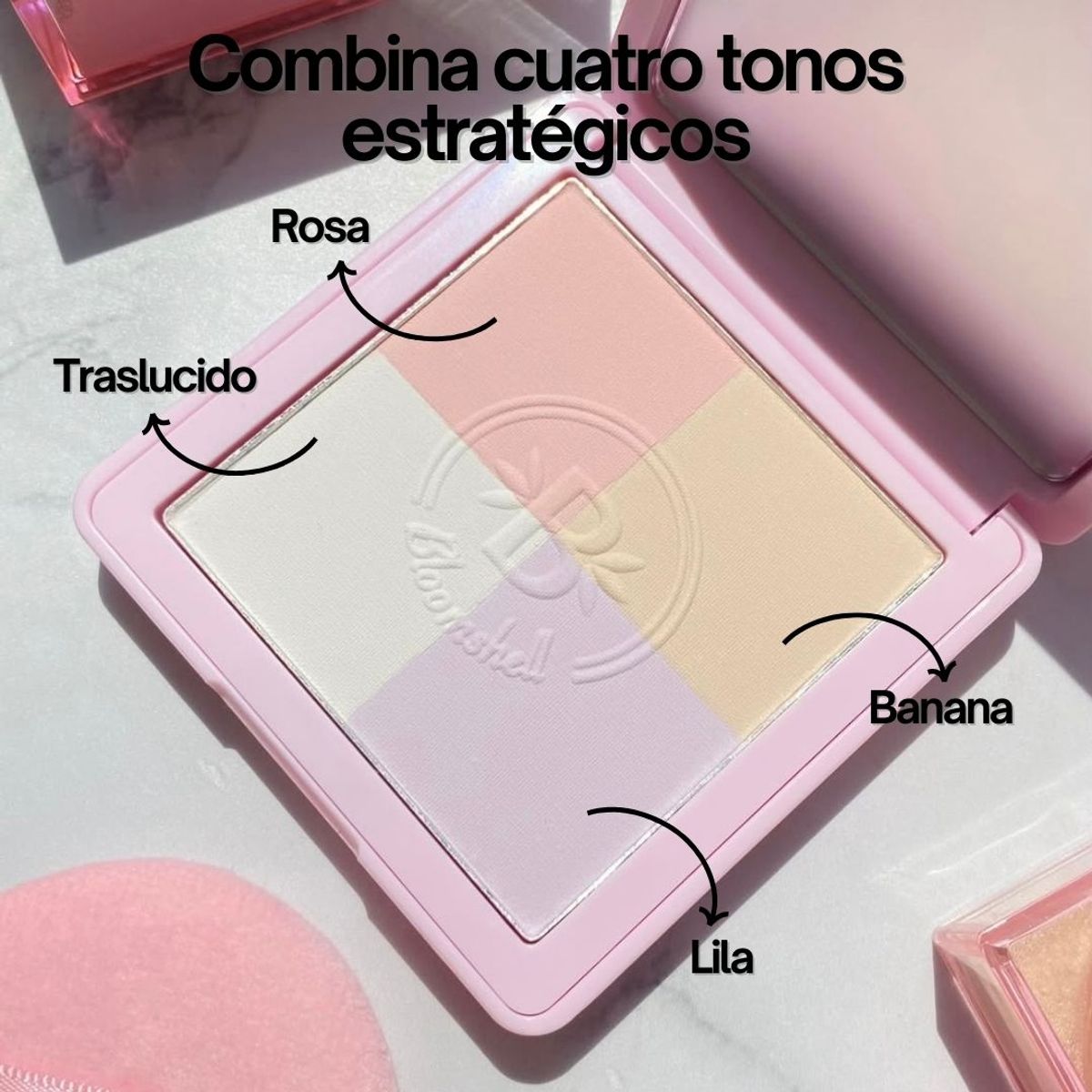 GENERICO - Polvo Compacto 4en1 Bloom Fusion de Bloomshell