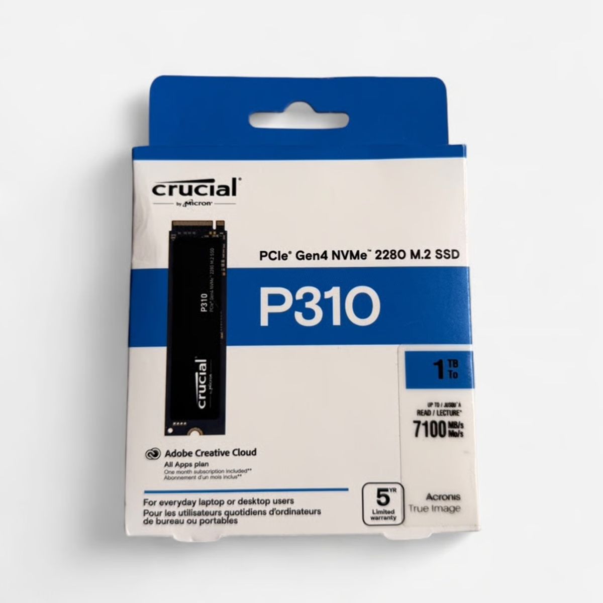 GENERICO - M2 SSD PCIe Gen4 P310 1TB 7100MBs Crucial