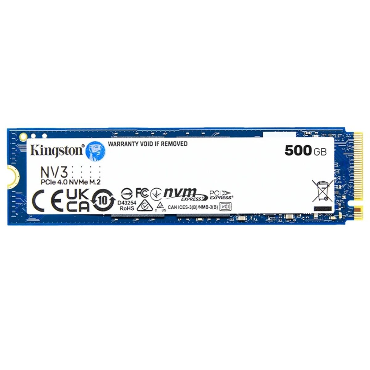 KINGSTON - Disco Duro Solido M.2 NVMe PCIe 4.0 NV3 500GB Kingston 5000MB/S