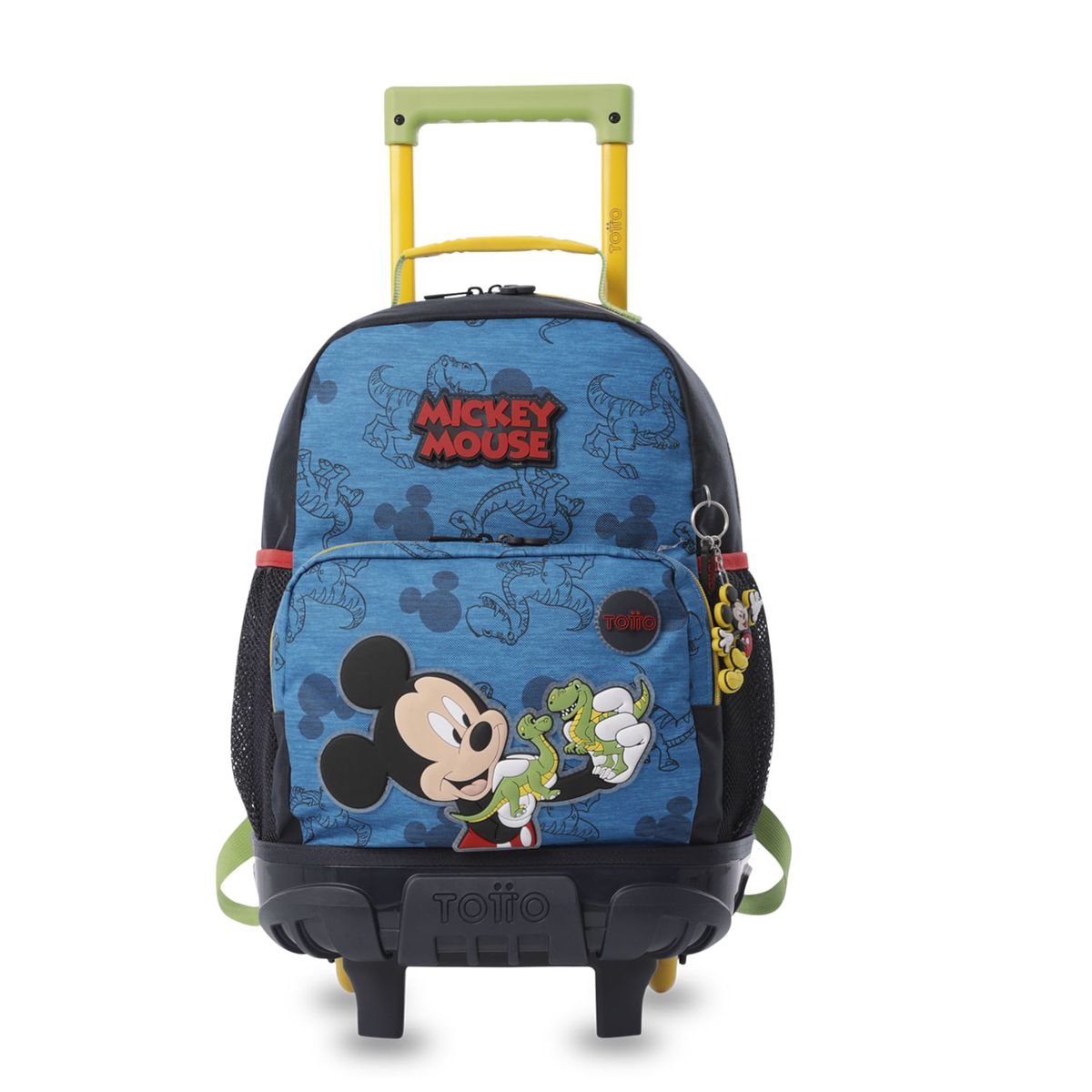 TOTTO - Combo Escolar Morral ruedas Mickey + Lonchera y Cartuchera