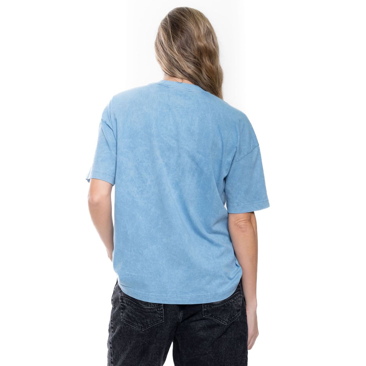 COLOR BLUE - Camiseta Manga Corta Teñido Old Wash