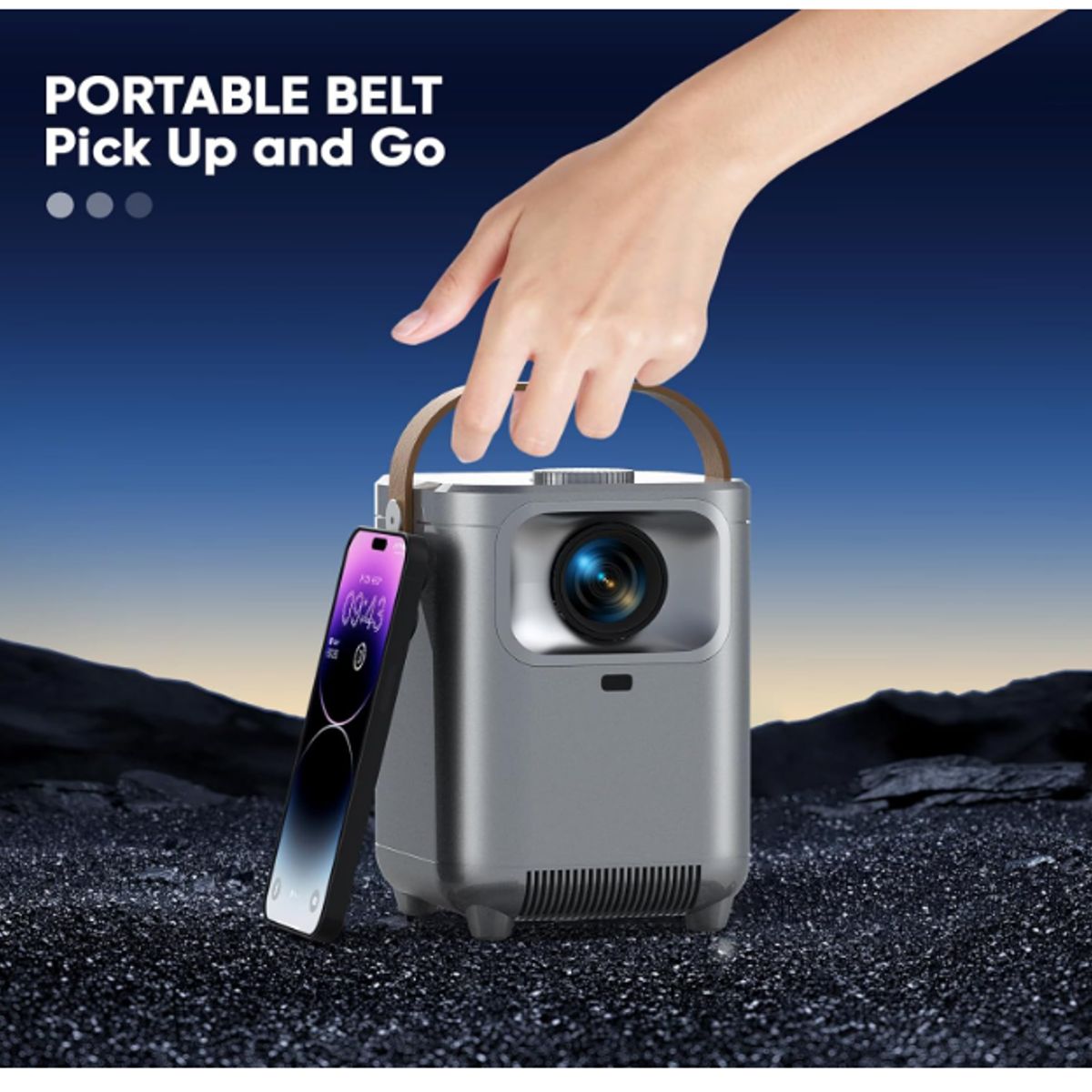 AMERICAN GENERICS - Proyector portátil TMY con WiFi y Bluetooth proyector de 1080P