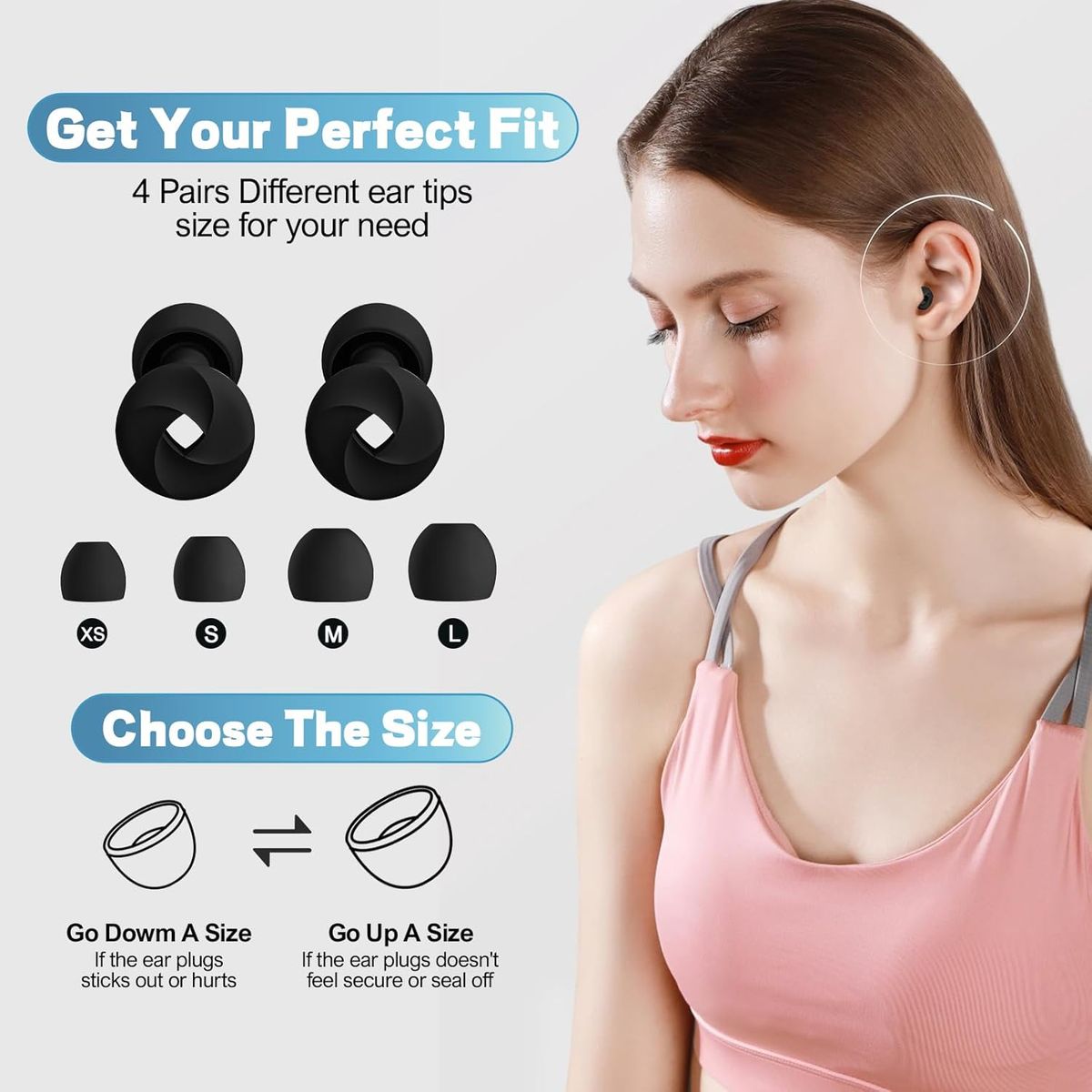 BOUN - Tapones Suaves para Oídos con Cancelación de Ruido para Dormir Cómodamente Aislantes del Sonido