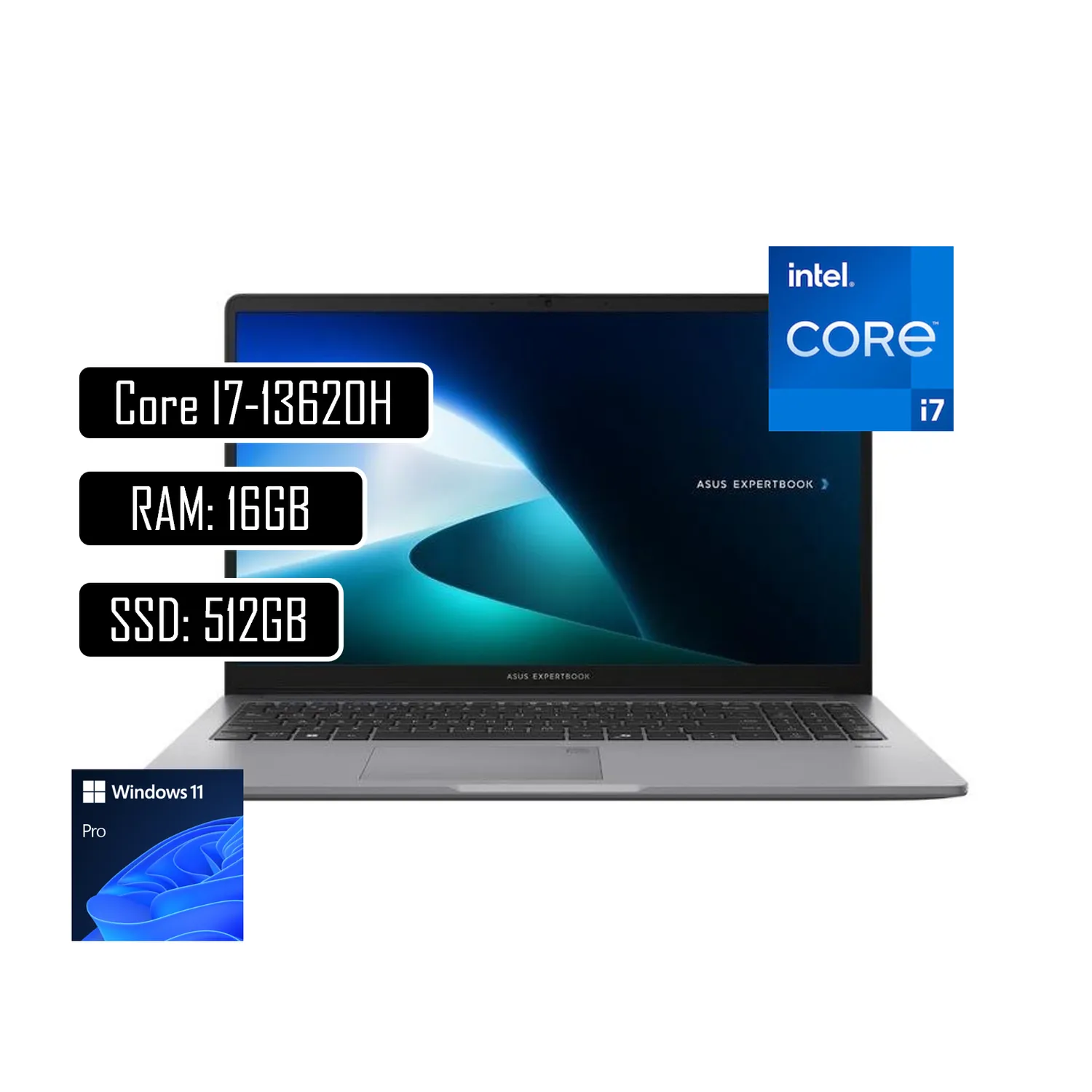 PORTATIL ASUS EXPERTBOOK INTEL CORE I7-13620H RAM 16GB SSD 512GB