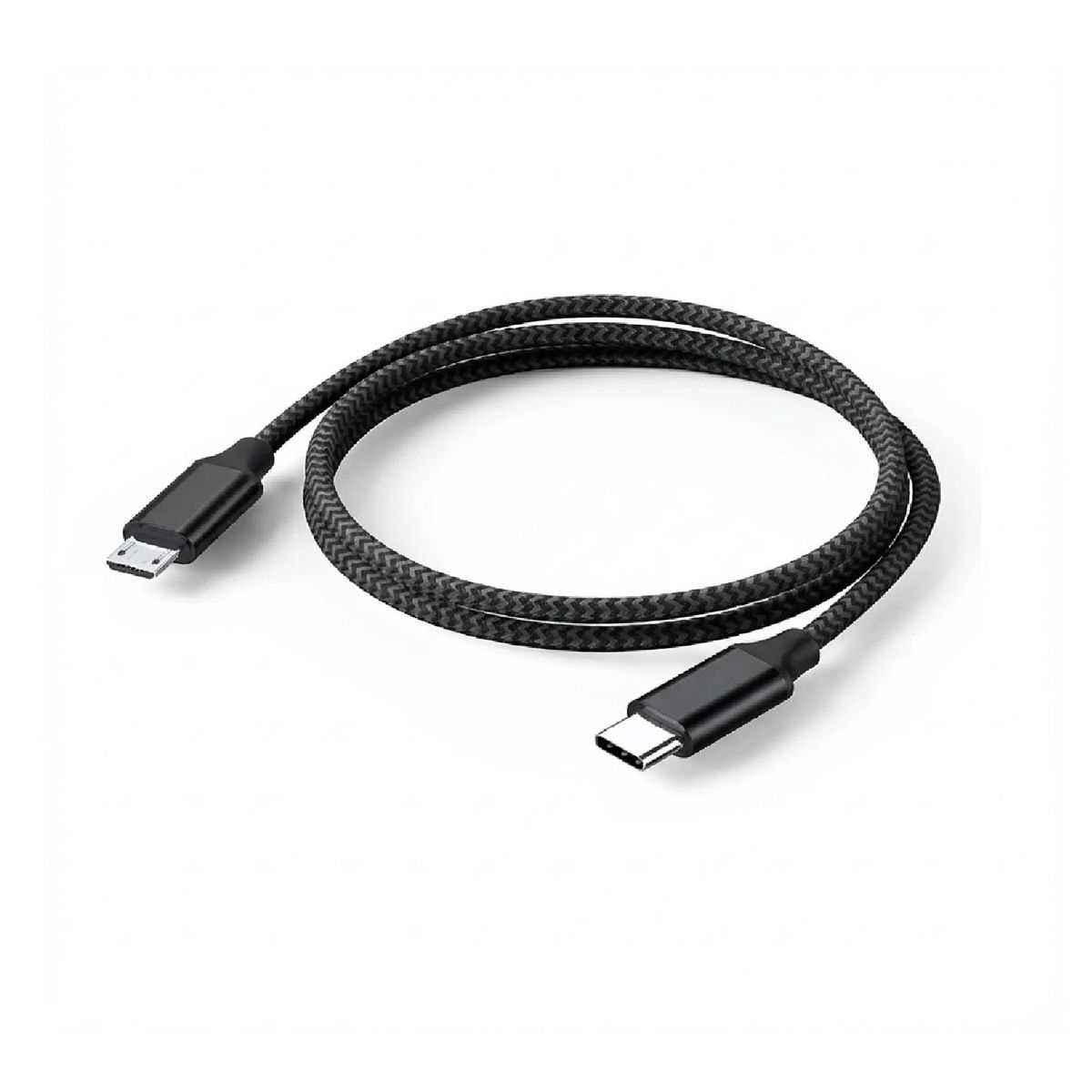GENERICO - Cable USB-C a Micro USB Trenzado Carga Rapida 60W de 1 Metro