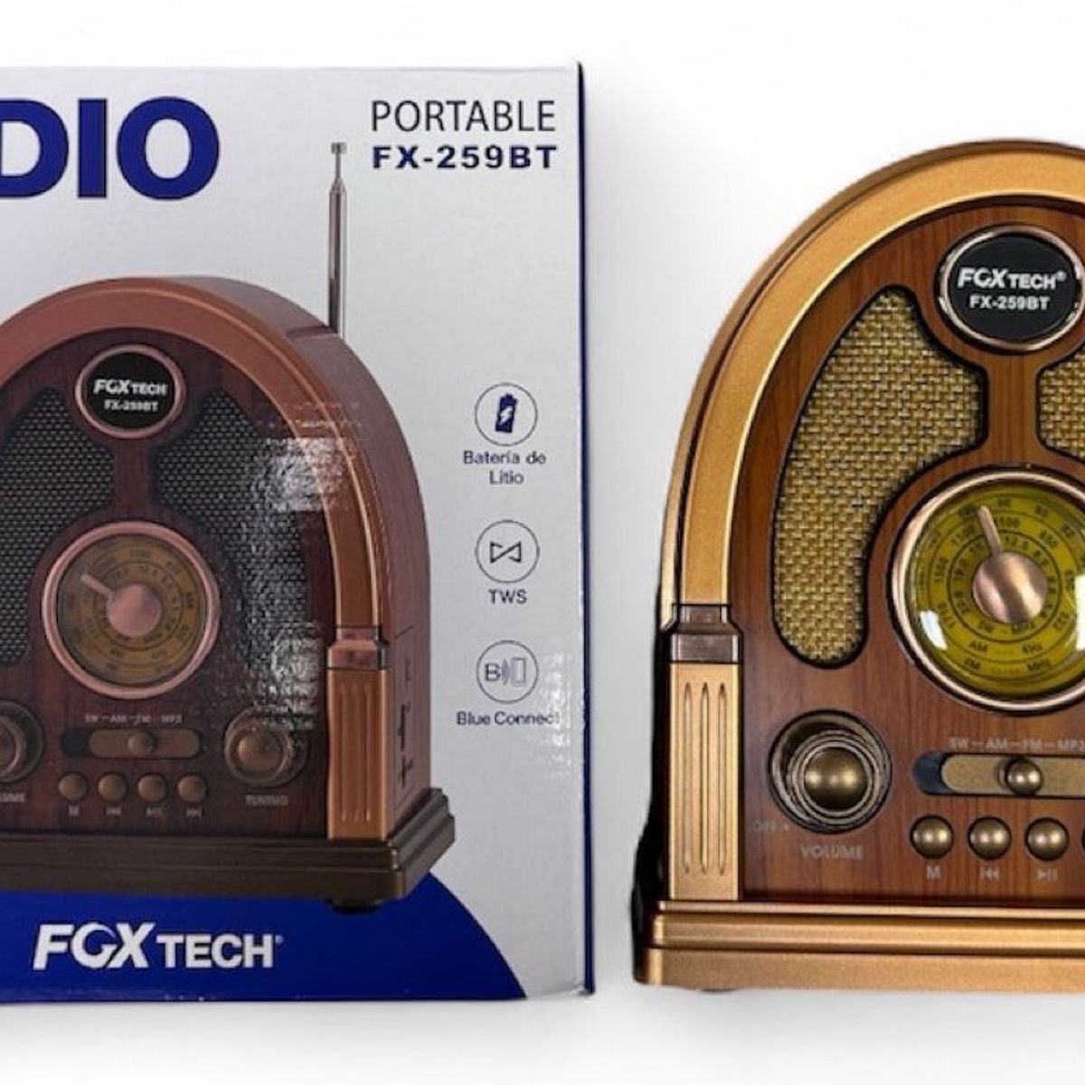 FOX - Radio Bluetooth Retro Altavoz,  Alta Sencibilidad