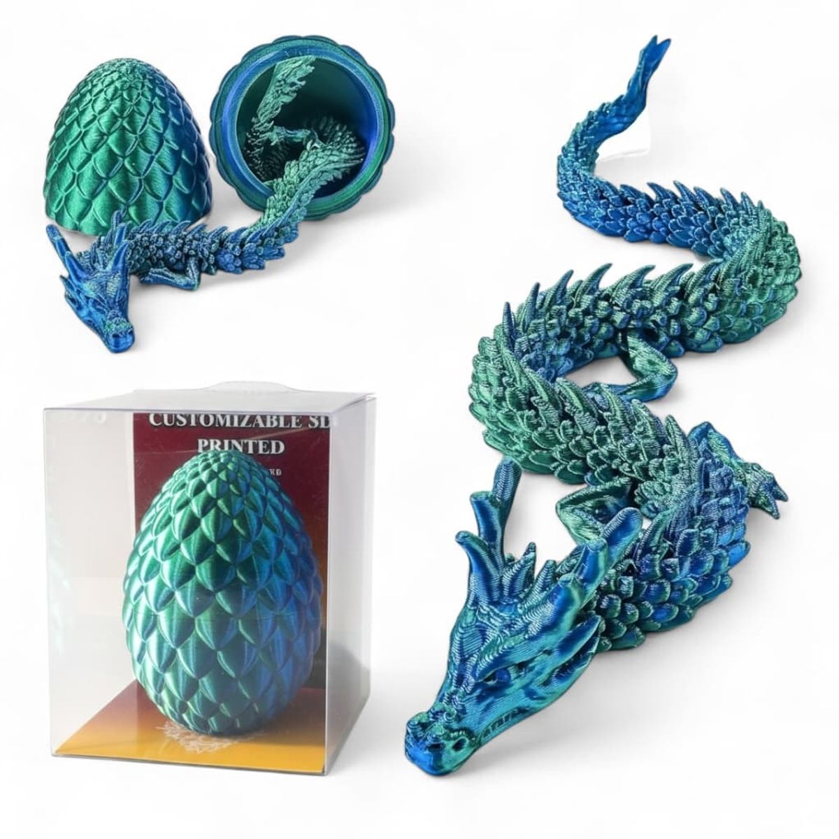 GENERICO - Huevo De Dragon Articulado Figura 3d Fotocromatico 245cm