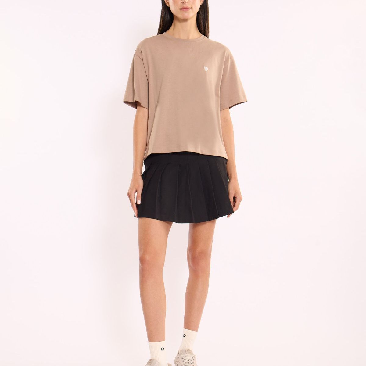 ATMOS - Falda Tableada Silueta Fluida  Para Mujer Negro Atmos