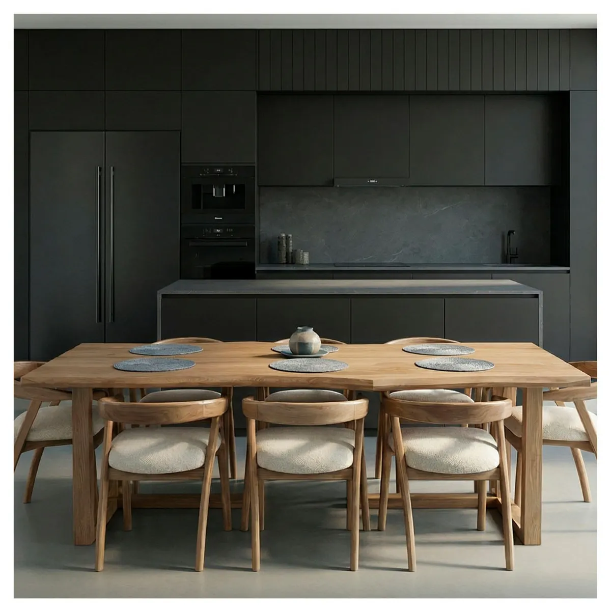 22 GRADOS DECORACION - Juego de Comedor Gipsy 8 Sillas En Roble Macizo  230Cm X 110Cm_.