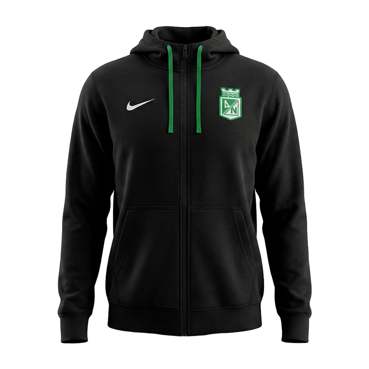 NIKE - Hoodie Nike Atletico Nacional CLUB FZ FT Hombre-Negro