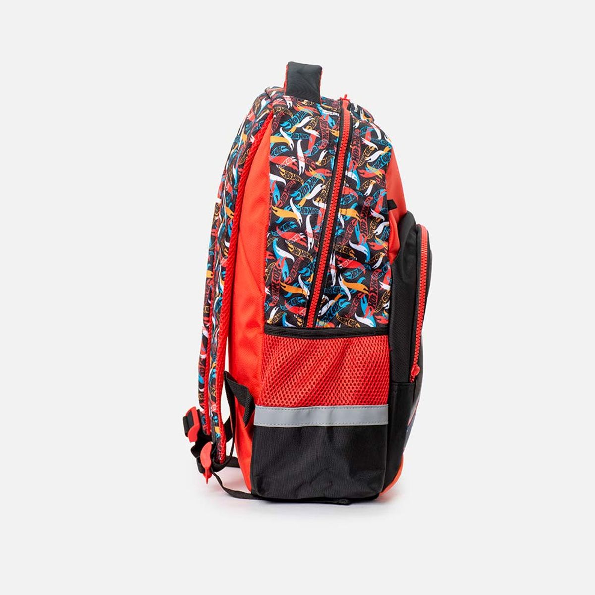 HOT WHEELS - Morral de Hot Wheels 16.5"  rojo y negro para niño