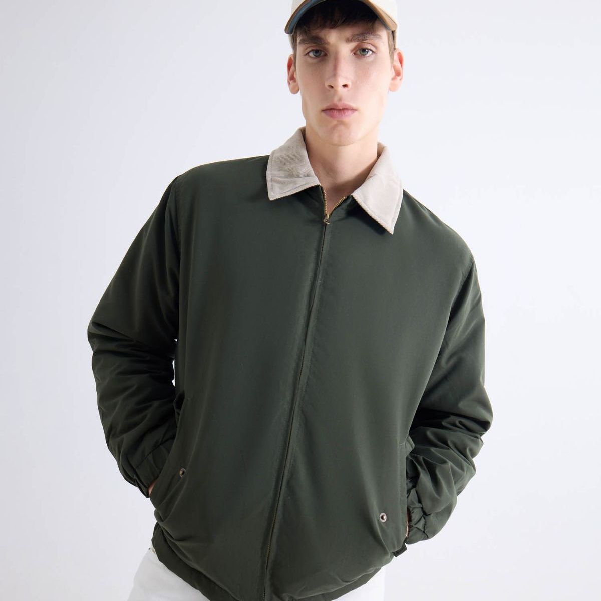 SEVEN SEVEN - Chaqueta  Para Hombre Bomber Color Verde Marca Seven Seven #45080487