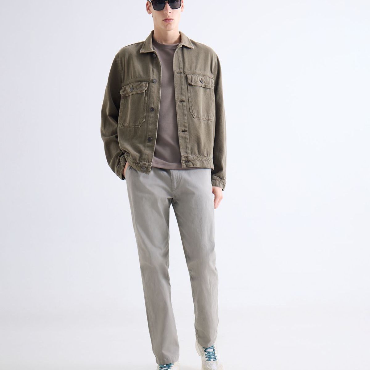 SEVEN SEVEN - Pantalón Chino Regular  Para Hombre Gris Seven Seven